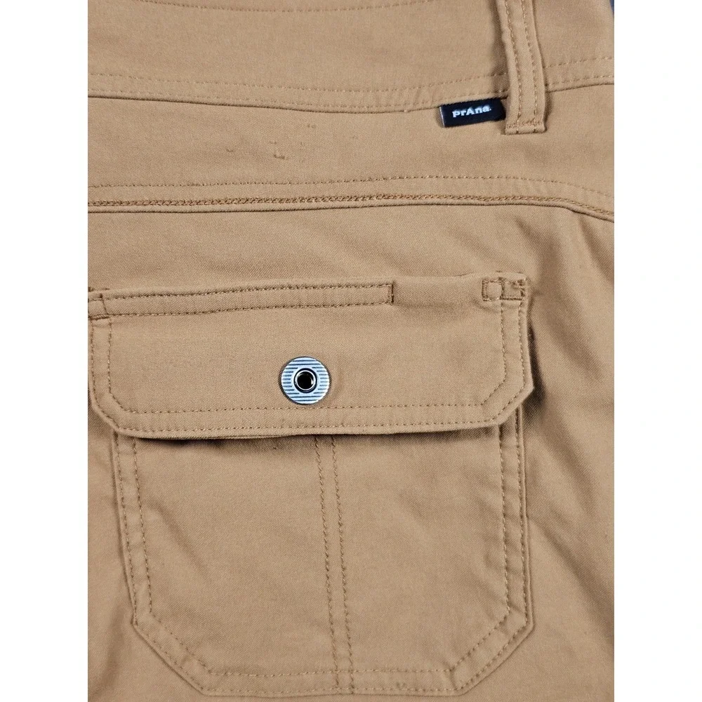 prAna Halle Straight Pant Womens 16 Short Brown‎ Stretch Hiking Outdoor Nylon